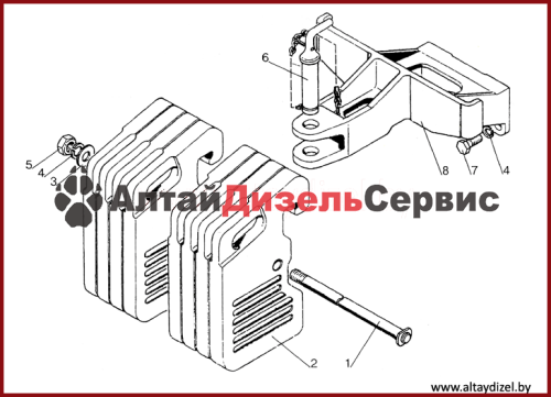 Каталог запчастей МТЗ-320: балласт системы отбора мощности.