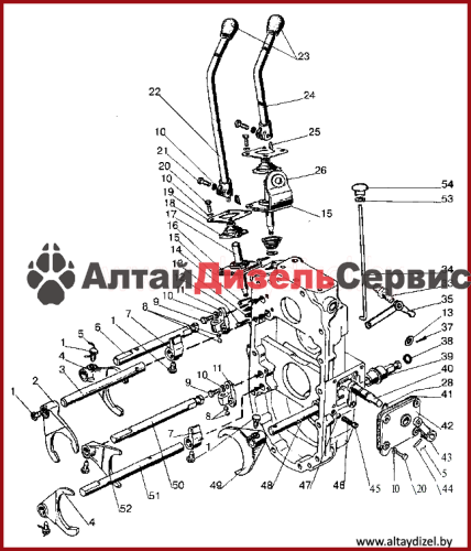 Каталог МТЗ-320: управление коробкой передач
