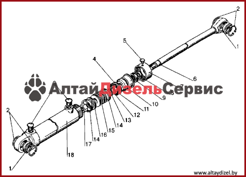 Управление рулевое: цилиндр С40*160